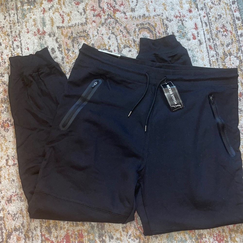 🖤 Black Zip Pocket Fleece Joggers 🖤